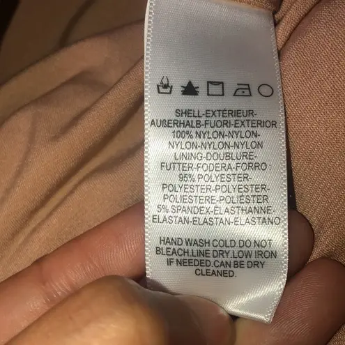 Dress the Population Sidney Floral Appliqué Illusion Sheer Gown White/Nude M