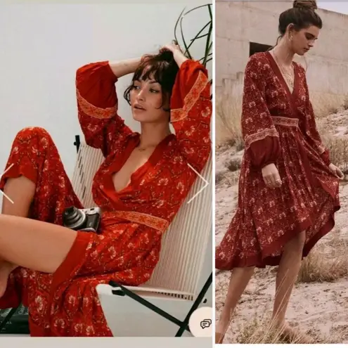 Spell and the gypsy jewel soiree boho midi dress XS