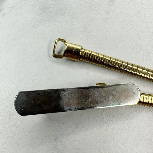 Vintage Gold Tone Coil Stretch Belt Bar Buckle XS/Small (XS/S) ✨