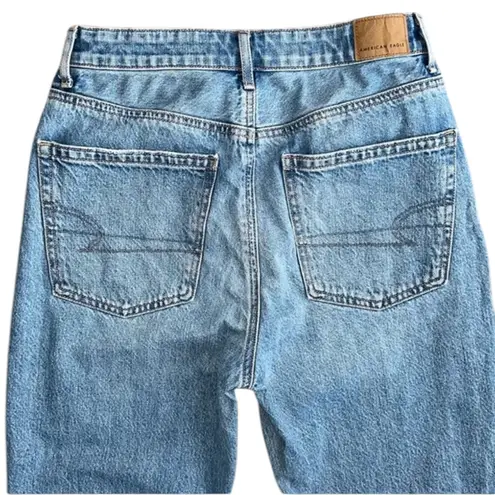 American Eagle  Highest Rise 90s Flare Distressed‎ Size 6 SHORT thumbnail 7