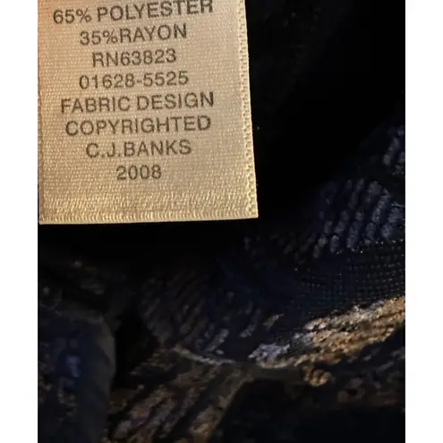 Tapestry Shirt Jacket CJ Banks Size 1X Button Up Blue Jewel Tones Abstract EUC