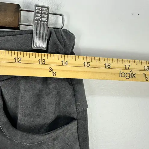 Venti6 Pants S Gray Faux Suede Joggers Italy Quiet Luxury Minimalist Luxe Basic