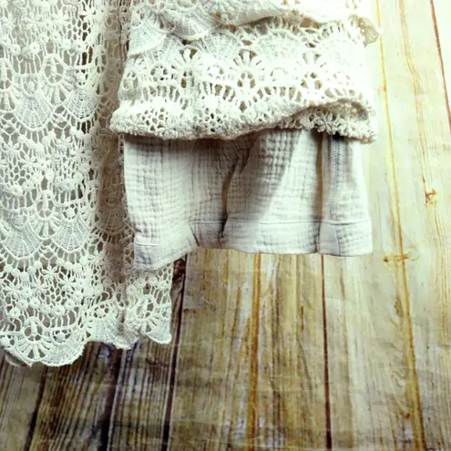 Sundays August Jumpsuit Womens S Ivory Crochet Lace Halter Lined Boho NWT $160