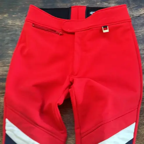 Vintage RED Swiss FERA ski snow pants stretchy Size undefined