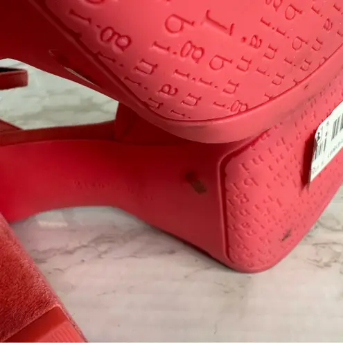 Gianni Bini OTTEN Suede Ankle Strap Platform Pumps Size 6.5 M Barbie cute girly Pink