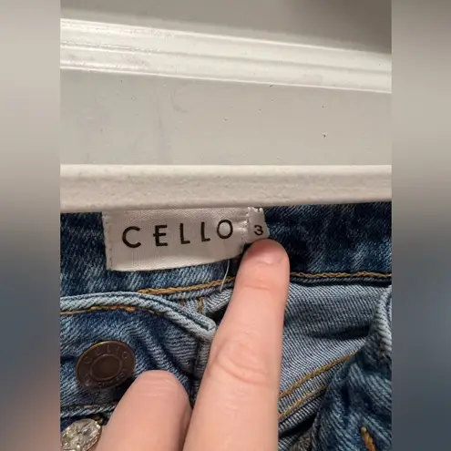 Cello Lulu's  High Rise Waisted Denim Distressed Jeans 3