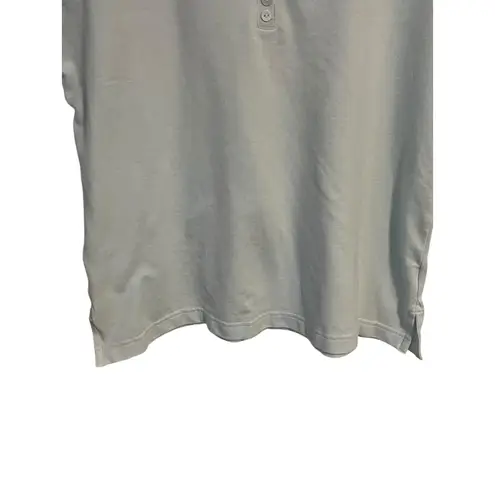 Browning Sleeveless Top Womens XL Blue V Neck Button Collared Tank Shirt NWT