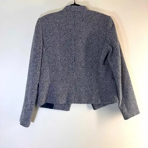 Karl Lagerfeld Tweed Pearl Blazer black & white Pockets size 8