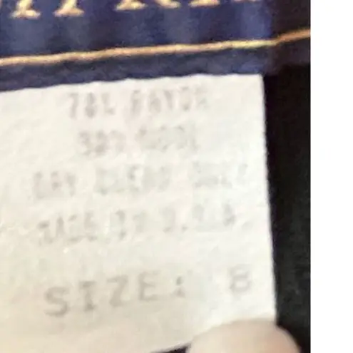 British Khaki Sleeveless Black Jumper Or Dress Front Buttons V-Neck Size 8