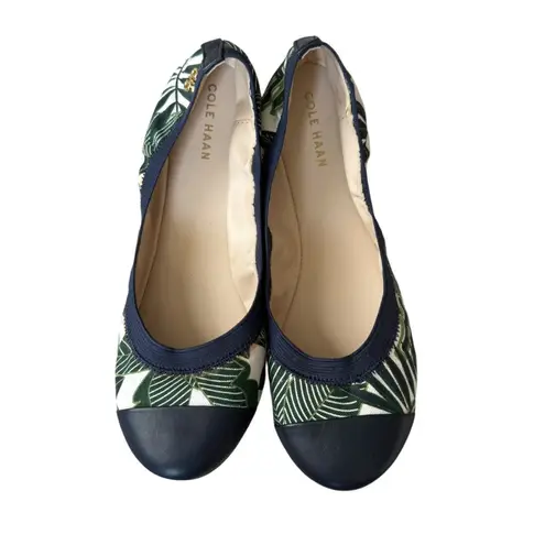 Cole Haan  Elbridge blue and green floral leaf ballet flats women's size 6