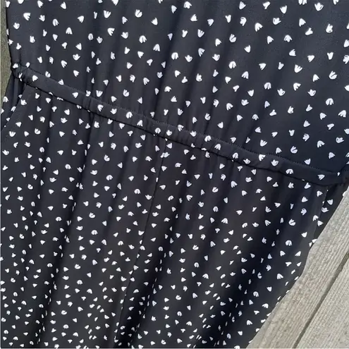 NWOT Clara Sun Woo Crop Jumpsuit Black White Dot Size Petite Small