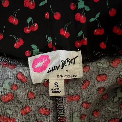 Cherry print Black Pants