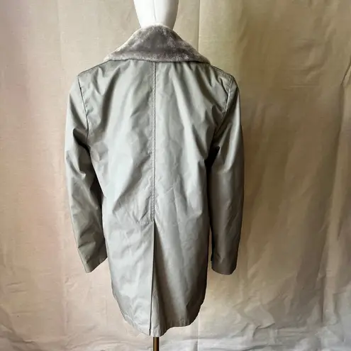 Vintage Maine Guide by Congress Gray Coat with Faux Fur Lining Sz 40 Made in USA Tan Size L