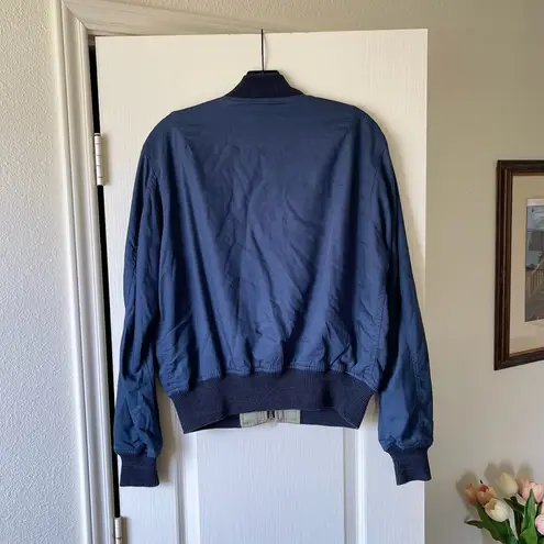 RRL Reversible Bomber Jacket Eagle Embroidery Twill Western Indigo Tan 4 EUC Blue Size undefined