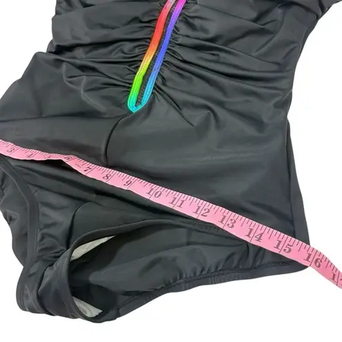 Swim Solutions nwt $98 Women's Shirred Zip