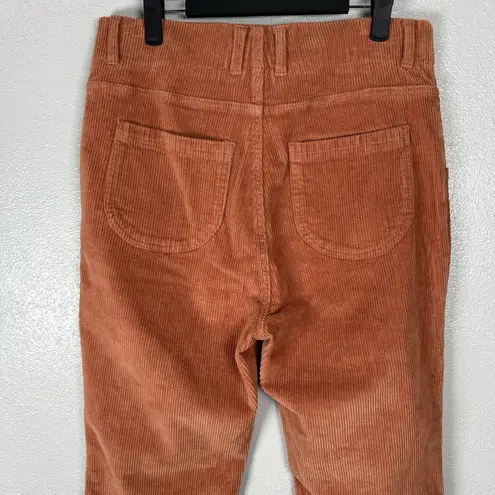 NEW Hammies Womens Bell Bottom Corduroy Pants Rust Burnt Orange Size 32 Flare