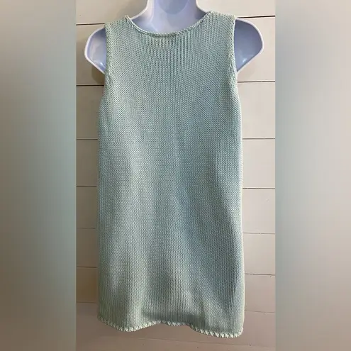 Vintage In Due Time Maternity Sz M Powder Blue Sleeveless Chunky Knit Sweater