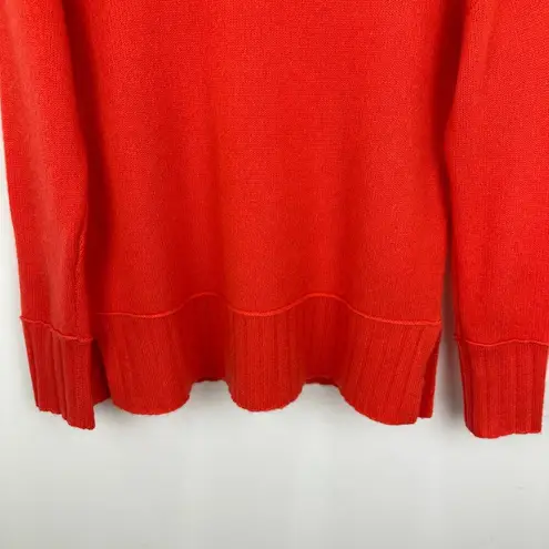 Charter Club Luxury Cashmere Mockneck Sweater Red Holiday Relaxed Boxy Medium