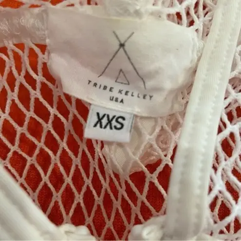 Tribe Kelley Malibu White Mesh Nothing But Net Sweater Hoodie Gym Cover Size XXS