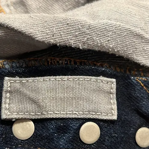 Abercrombie & Fitch  Dark Wash Button Up Skinny Bermuda Jean Shorts thumbnail 5