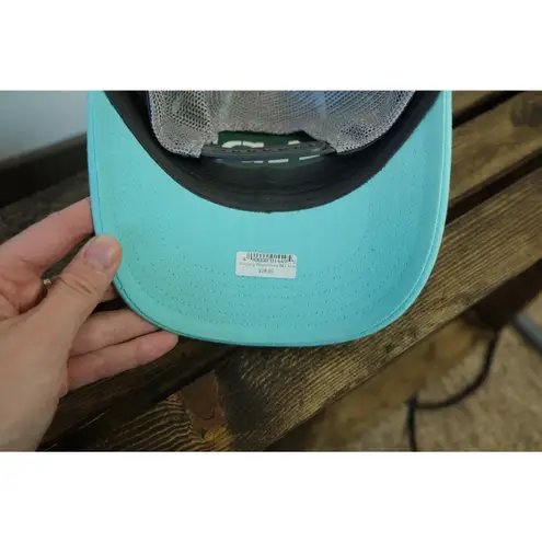 NWT Women's Snap Back Montana Flathead Lake Baseball Cap Trucker Hat Teal Blue