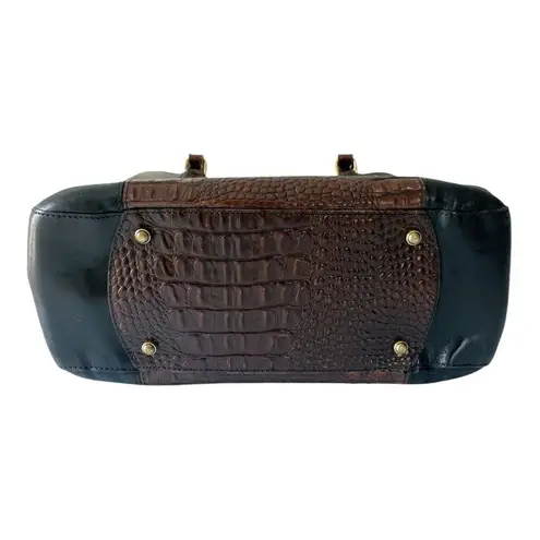 Brahmin Pecan Tuscan Crocodile Melbourne Satchel Black Brown