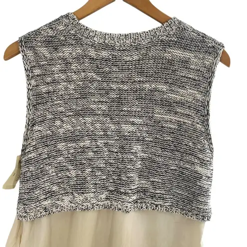 3.1 Phillip Lim Phillip Lim Size M Layered Sweater Vest Top Size Gray Beige Academia Preppy NWT