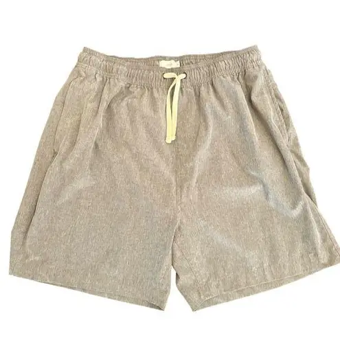 ONIA Lounge Shorts Elastic Waist Drawstring Casual Comfy Gray Large 3 Pockets