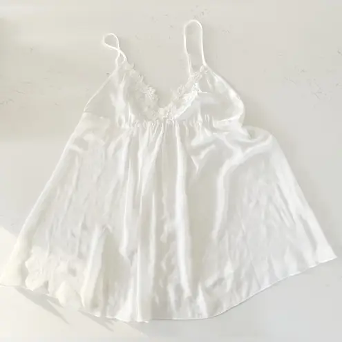 Linea Donatella  Vintage White Bridal Babydoll Chemise Nightgown Size Medium