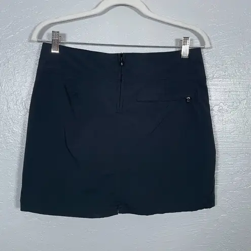 Royal Robbins Women 4 Black Discovery Skort Skirt Stretch Lined Hiking Gorpcore