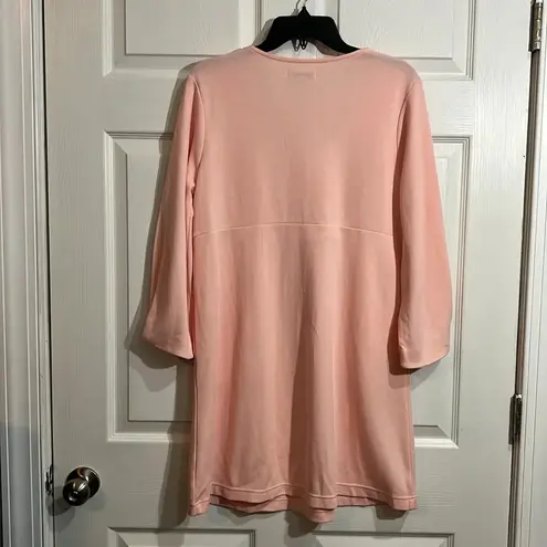 NWT Free Assembly Women's Pleated U Neck Mini Dress size Medium. Pink
