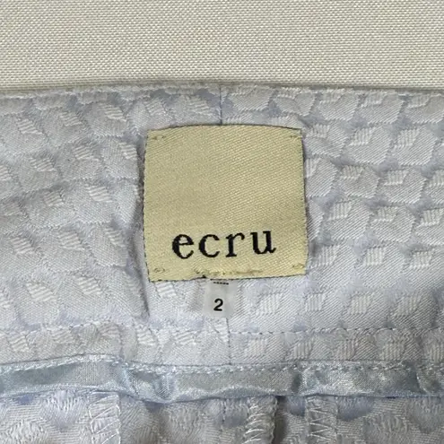 Ecru Women's Beck Pants Skinny Straight Leg Pastel Blue Mid Rise Casual Crop 2 #