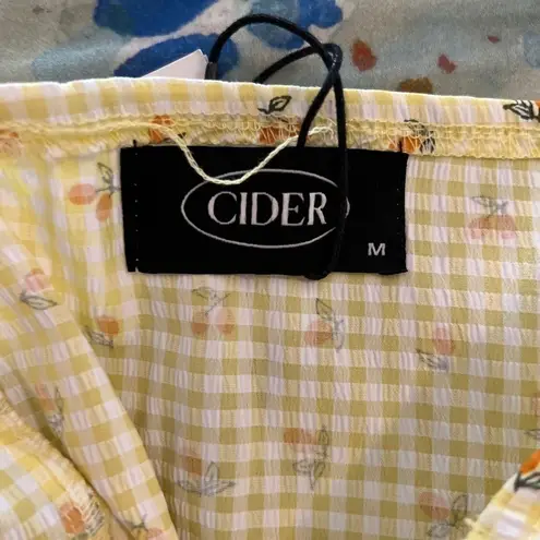 Cider M Ditsy Lapel Halter Dress Khaki NWT