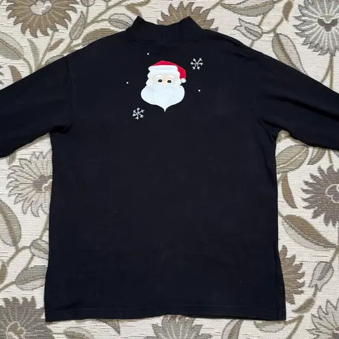 Bechamel Vintage Santa Shirt Dress Tunic Top Christmas Holiday L Large Red