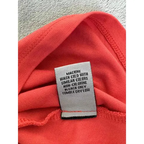 Bailey blue Red/Orange Sleeveless Zippered Neck Skater Womens Dress L(runs small)