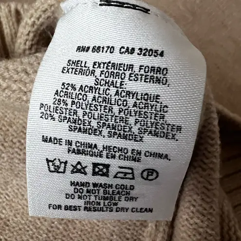 Moth X Anthro Beige Slouchy Oversized Turtle Neck Sleeveless Sweater Vest