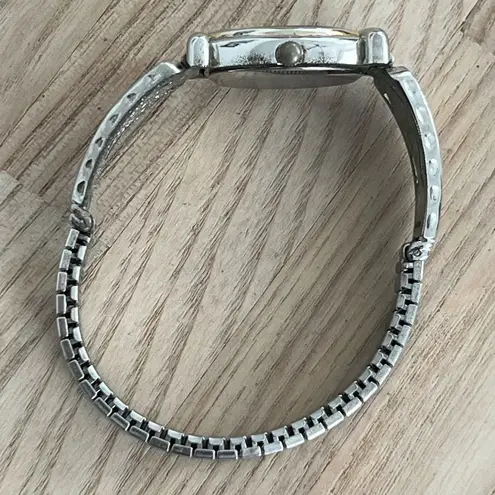 Catalina Ladies Watch Vintage Teardrop Stainless Stretch Bracelet Silver Dial