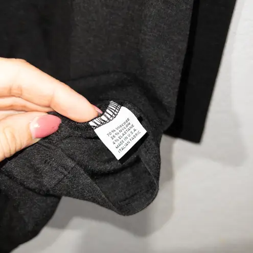 Bryn Walker New Charcoal Gray Ponte Knit Scoop Neck Tunic Dress Medium