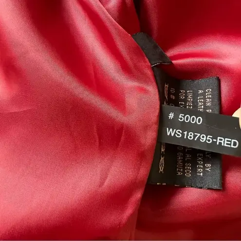 SIENA 100% Leather Red Blazer Jacket| Size 6