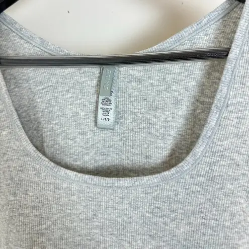 SKIMS Cotton Rib Tank in Light Heather Grey Size Large
