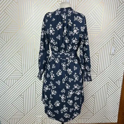 Rebecca Taylor  La Vie Camille Navy Blue Floral Print Dress Size US‎ Small