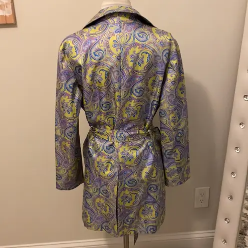 J. McLaughlin  Silk Paisley Print Trench Coat