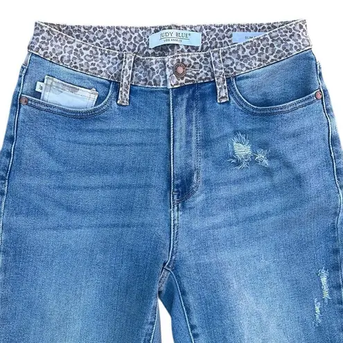 Judy Blue High Waist Cheetah Camo Slim Fit Jeans