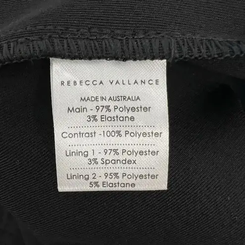 Rebecca Vallance Sophia Crepe 3D Lace Trim Strapless Jumpsuit Straight Leg Black Size 6