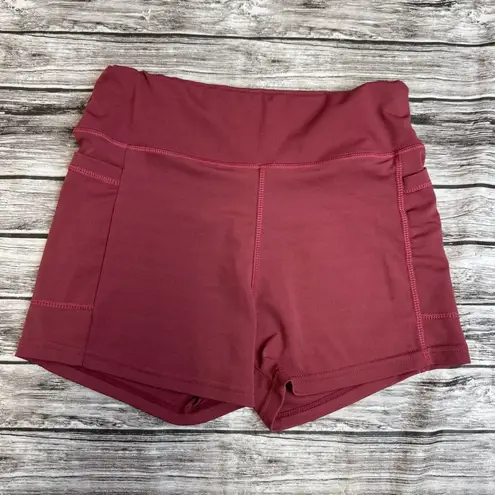 GM Fashion USA Women's Spandex Shorts Pink Side Pockets S/M SM Small Med Medium