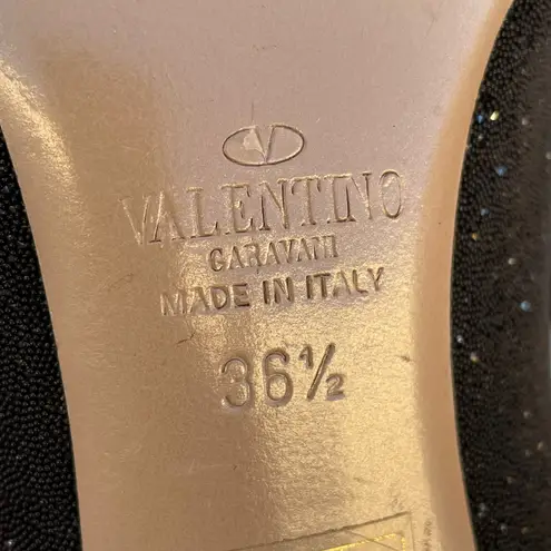 Valentino Garavani Valentino women’s lace and caviar crystal pumps size IT 36.5 US 6.5