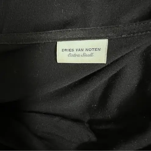 Dries Van Noten Dries Van Noten Modal Black Scoop Neck minimalist capsule luxury top XS