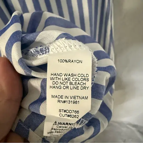 Naïf Blue White Striped Dress NWT Womens Medium Coastal Rayon Summer Resort