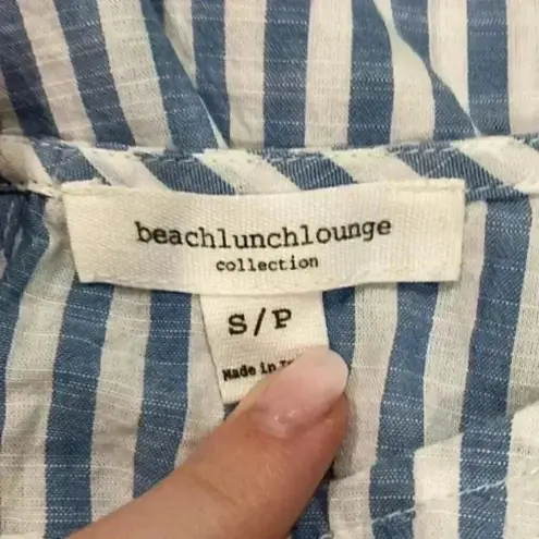 BeachLunchLounge  blue and white striped tank top in size small