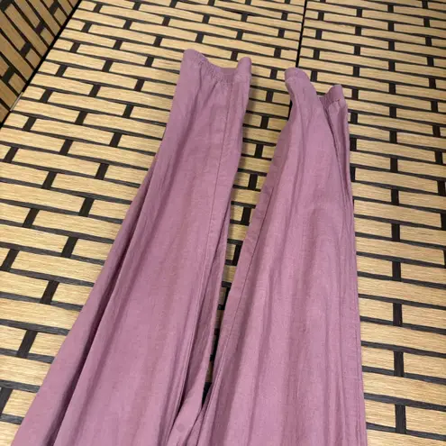 Needle‎ & Cloth Mauve Linen Blend Joggers Size Medium - Image 4